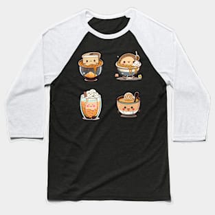 Funny kawaii eating ramen anime kawaii Baseball T-Shirt